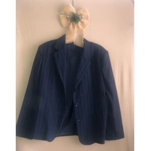 Kim Rogers Signature  Navy Blue Black Blazer
